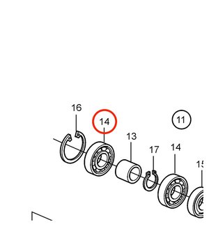 Cojinete de Bolas Original Volvo Penta 181717