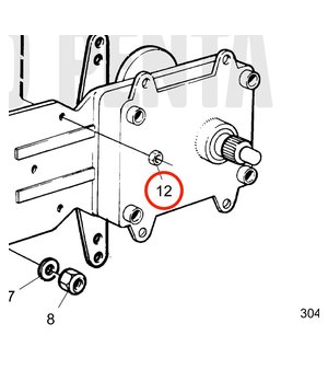Tuerca Hexagonal Original Volvo Penta 947536
