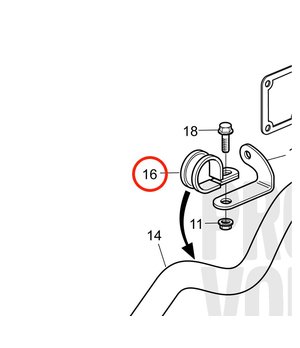 Abrazadera Original Volvo Penta 952636