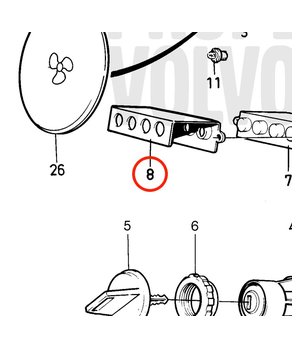 Reflector Original Volvo Penta 828784