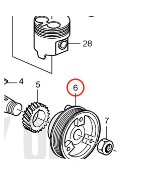 Polea Original Volvo Penta 21193014
