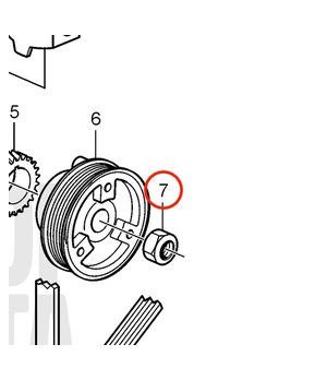 Tuerca Original Volvo Penta 861977