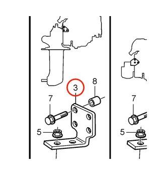 Fijación Original Volvo Penta 3884176