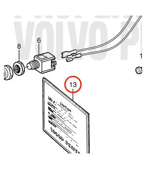 Pegatina Original Volvo Penta 841242