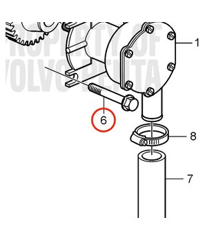 Tornillo Embridado Original Volvo Penta 21252722