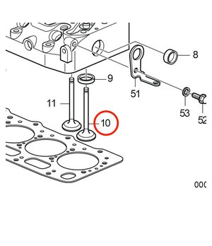 Válvula de Admisión Original Volvo Penta 3884528