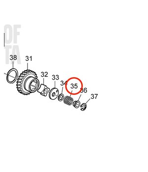 Resorte Original Volvo Penta 861532