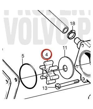 Kit de Rodete Original Volvo Penta 844022