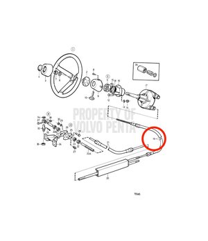 Cable de Dirección Original Volvo Penta 3840246