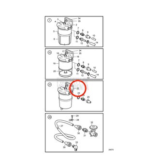 Separador de Agua Original Volvo Penta 833971