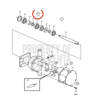 Eje Original Volvo Penta 21951418
