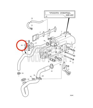 Abrazadera Original Volvo Penta 952636