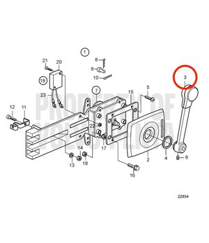 Palanca Original Volvo Penta 839521