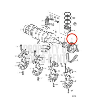 Polea Original Volvo Penta 21193014