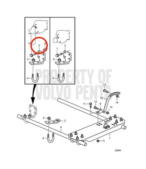 Fijación Original Volvo Penta 3884176