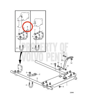 Manguito Distanciador Original Volvo Penta 827861