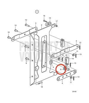 Rodillo Original Volvo Penta 828180