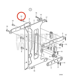 Perno Pasador Hendido Original Volvo Penta 828182
