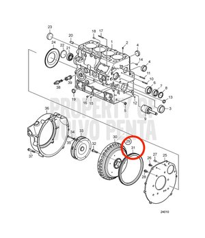 Corona Dentada Original Volvo Penta 3580354