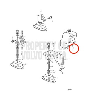 Tornillo Embridado Original Volvo Penta 21246649