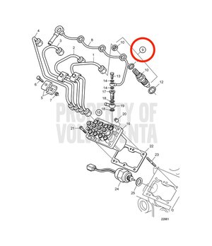 Inyector Original Volvo Penta 3812143