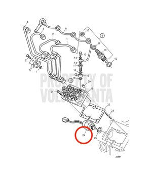 Solenoide de Parada Original Volvo Penta 3584127
