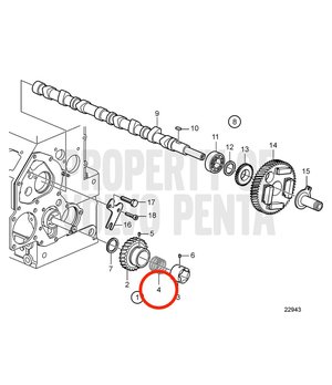 Resorte Original Volvo Penta 861988