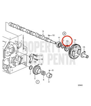 Engranaje Original Volvo Penta 861982