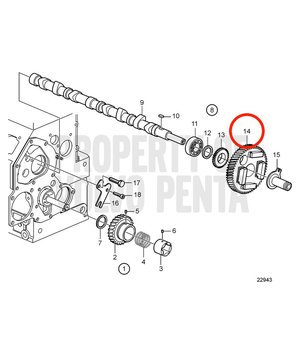 Engranaje Original Volvo Penta 3580357