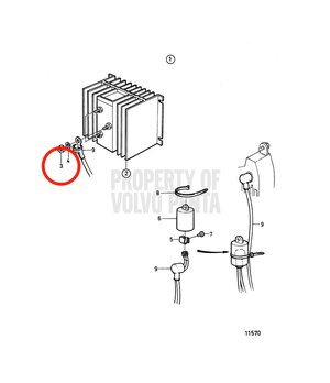 Tuerca Hexagonal Original Volvo Penta 955846