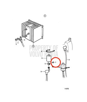 Tornillo Cruz Original Volvo Penta 955126