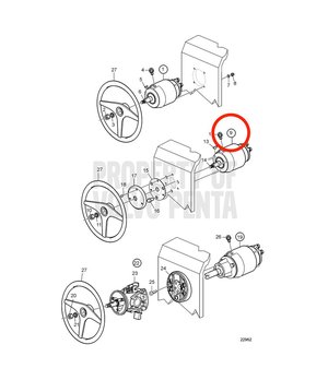 Pistón de Bomba Original Volvo Penta 3809975