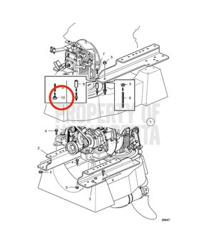Tuerca Embridada Original Volvo Penta 990940
