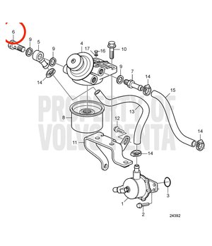 Tornillo Hueco Original Volvo Penta 3580098