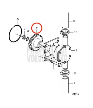 Engranaje Original Volvo Penta 3580379