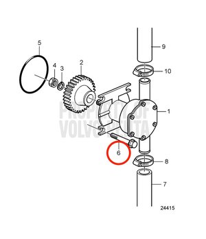 Tornillo Embridado Original Volvo Penta 21252722