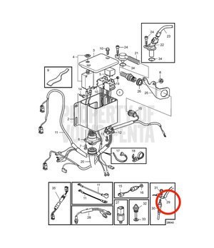 Riel Corriente Original Volvo Penta 3812103
