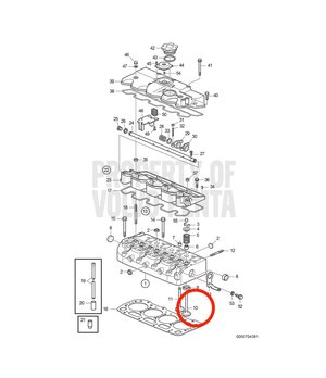 Válvula de Admisión Original Volvo Penta 3884528