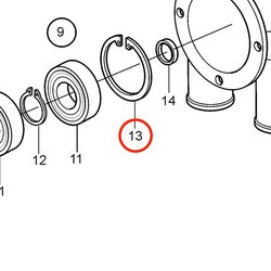 Clipe original Volvo Penta VOP3583991 | D2-75