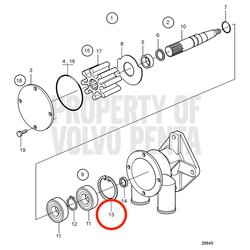 Clipe original Volvo Penta VOP3583991 | D2-75