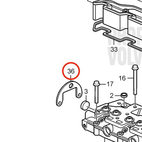 Occhiello di sollevamento originale Volvo Penta VOP3583092 | D2-75