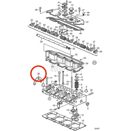 Occhiello di sollevamento originale Volvo Penta VOP3583092 | D2-75