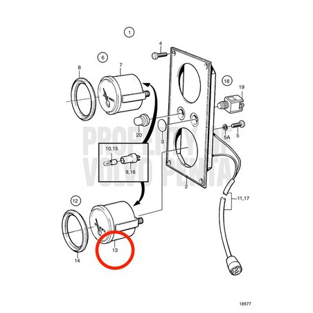 Voltmètre d'origine Volvo Penta VOP873199 | MD2030