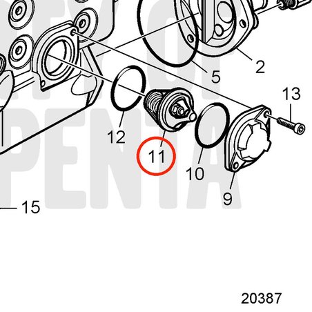 Termóstato Original Volvo Penta VOP888624 | D2-75