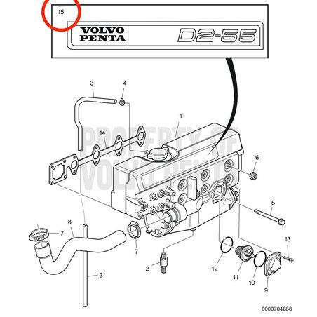 Pegatina Original Volvo Penta VOP3583091 | D2-55