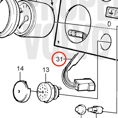 Cavo diodo originale Volvo Penta VOP873567 | D2-75