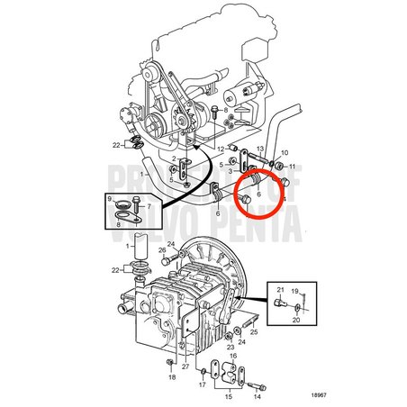 Original Volvo Penta Klemme VOP949850 | D2-75