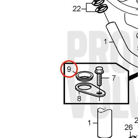 Passaggio originale Volvo Penta VOP3580251 | MD2030