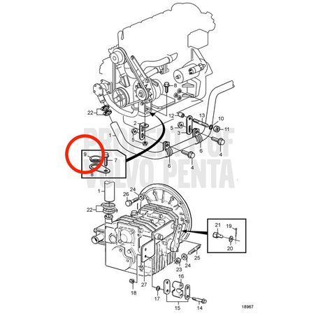 Passaggio originale Volvo Penta VOP3580251 | MD2030