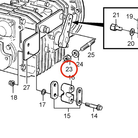 Écrou hexagonal d'origine Volvo Penta VOP940157 | D2-75